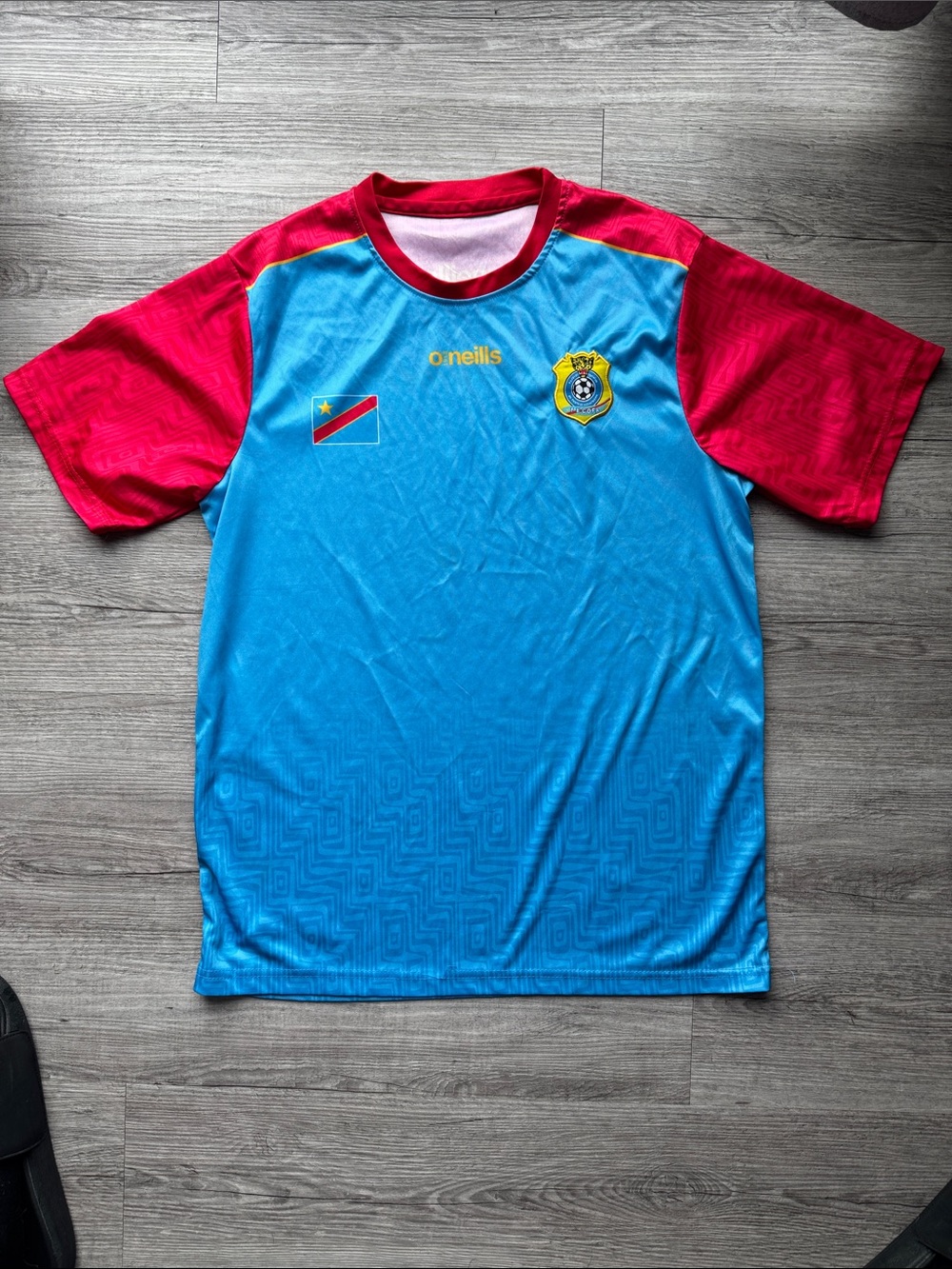 O'Neills DR Congo Blue Men’s Soccer Jersey - Picture 1 of 3